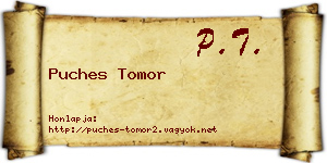Puches Tomor névjegykártya